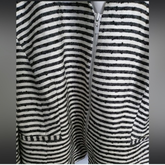 Loft Outlet Blazer Jacket Military Academia Mandarin Collar Stripes Size XL - Picture 4 of 9